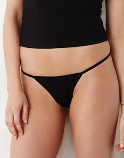 Cotton Spandex Thong Bikini