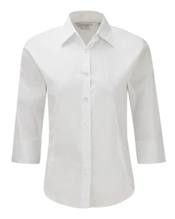 Ladies’ 3/4 Sleeve Fitted Stretch Shirt