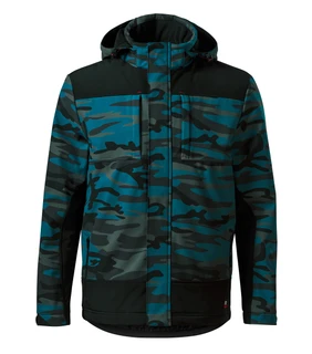 Pánská zimní softshellová bunda maskáčová Vertex Camo W56