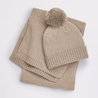 Knitted Scarf and Beanie Gift Set
