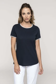 Ladies’ piqué knit crew neck t-shirt
